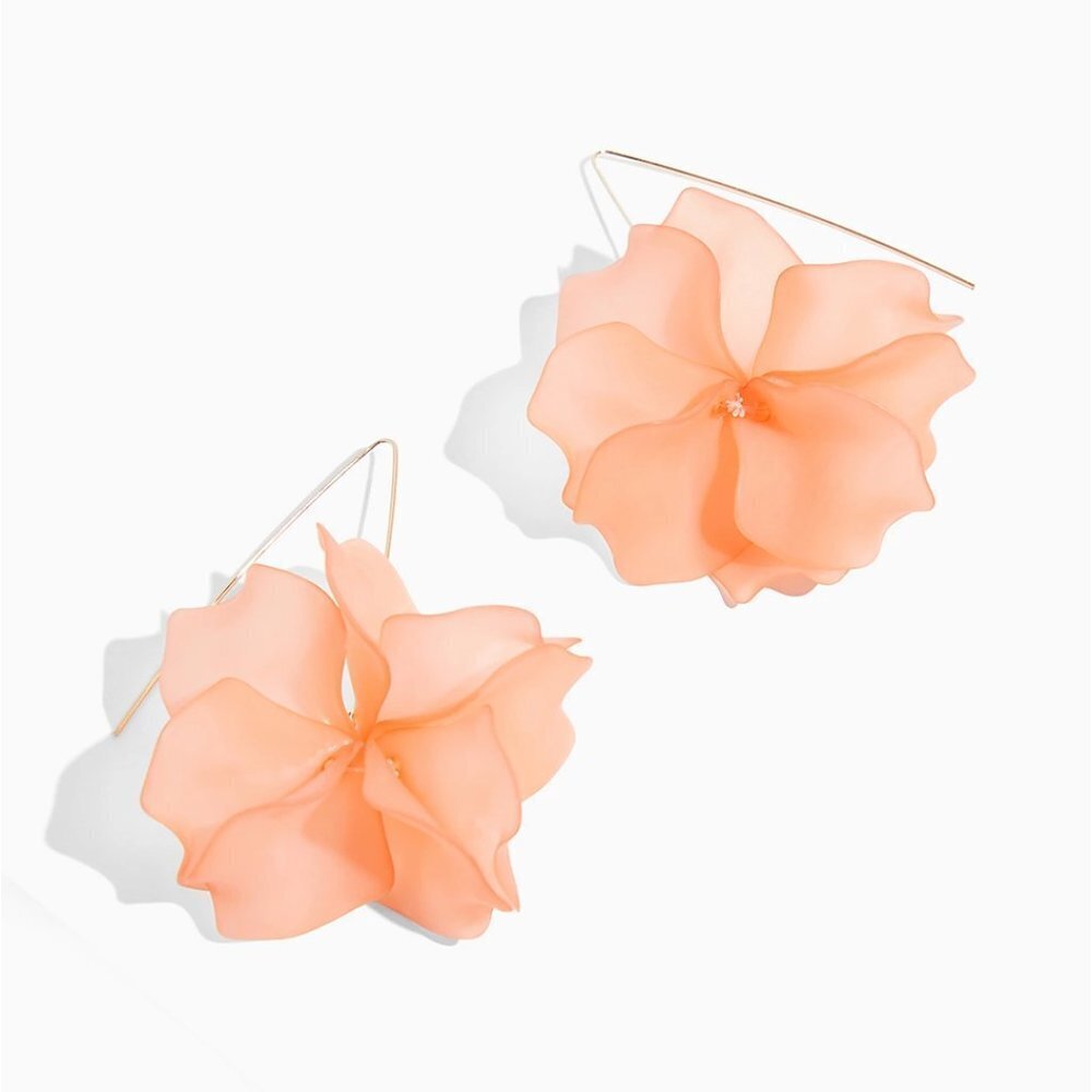 🆕PEACH FLORAL EARRINGS - NWT